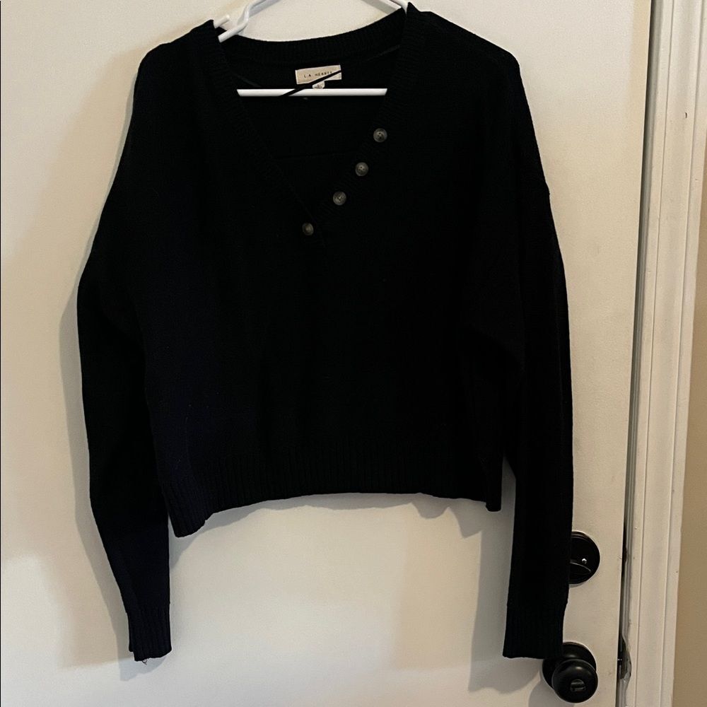 L.A. Hearts Black V-Neck Sweater